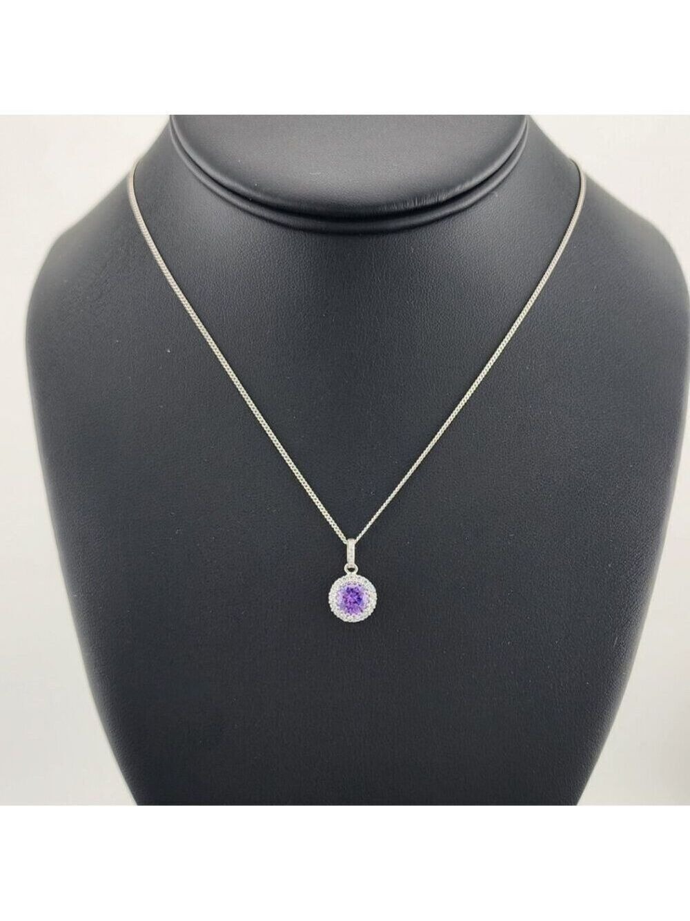 Sterling Silver 925 Purple Pendant Necklace – Soft & Stylish Jewelry